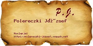 Polereczki József névjegykártya
